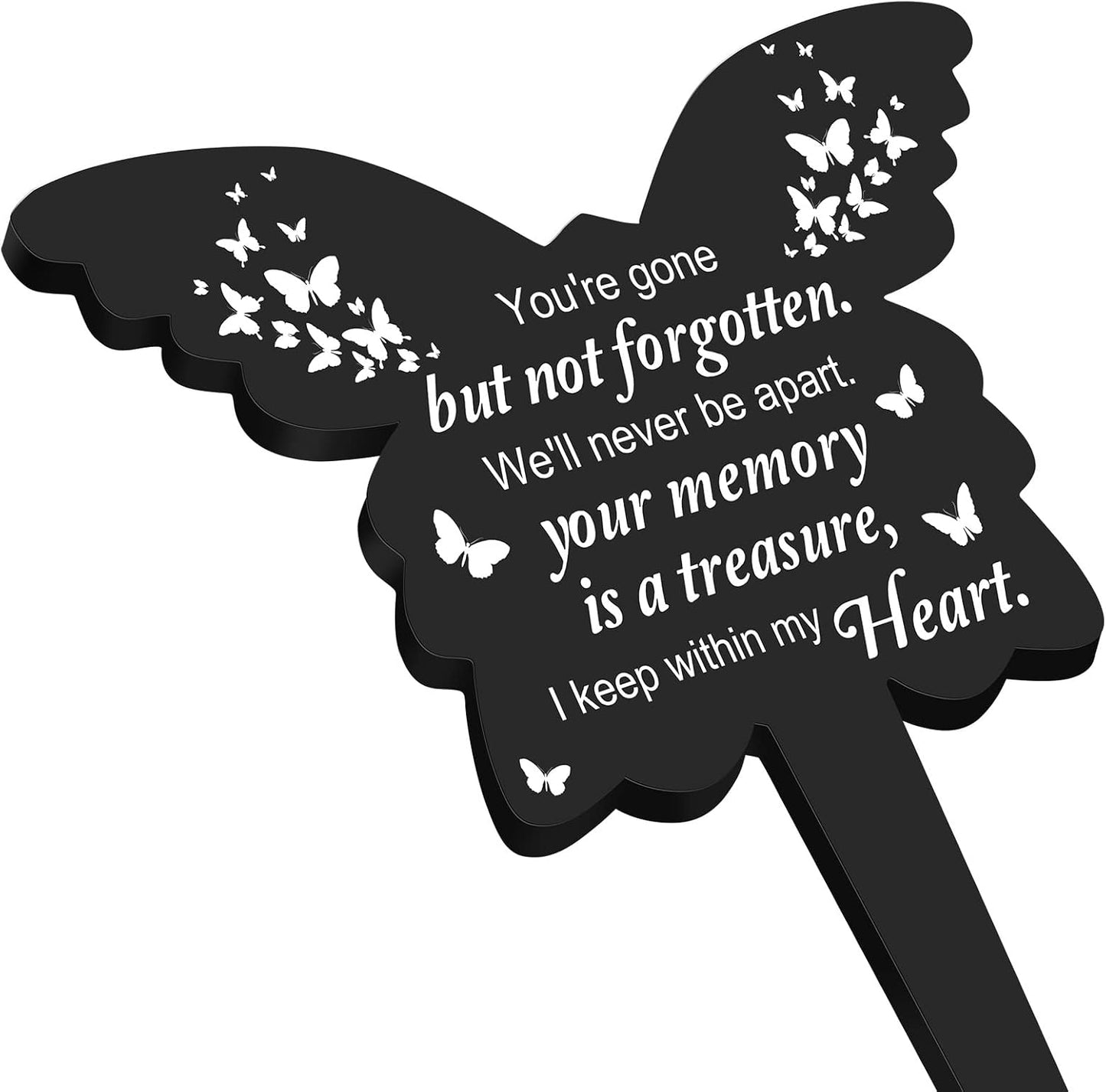 Placa conmemorativa mariposa para tumba cementerio