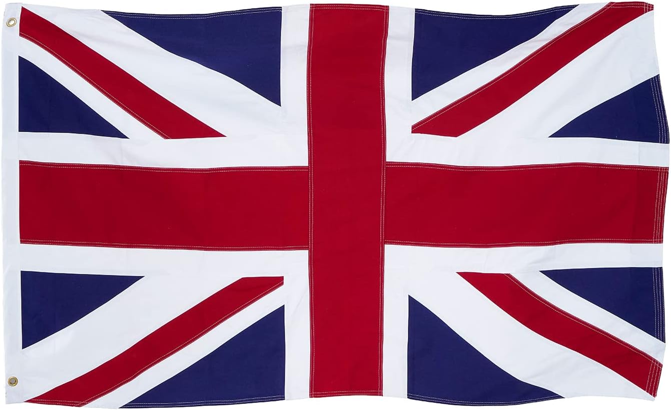Bandera Union Jack 3x5" cosida Reino Unido