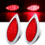 Luces traseras 35 LED rojo bisel cromado 12V para remolque