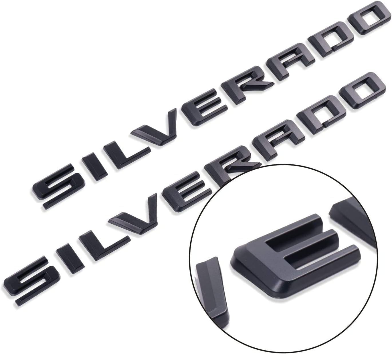 4 Pack Emblemas Silverado Plus LTZ 2019-25 3D Negro