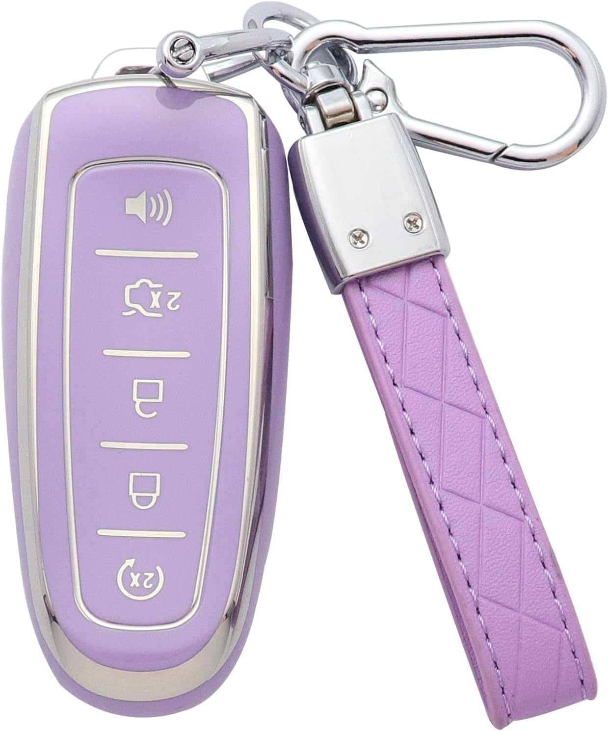 Funda TPU llavero Ford sin llave 5 botones morado