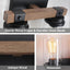 Luces de tocador madera rústica 2 luces para baño sala