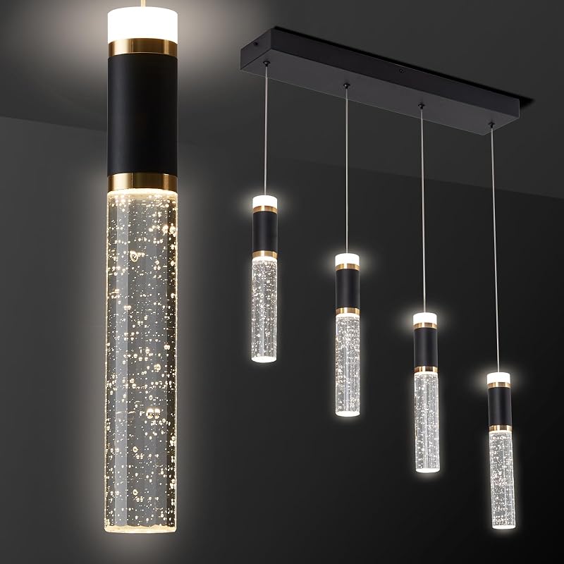 Lámpara colgante LED moderna 4 luces para cocina comedor