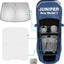 3 Pzas Accesorios Visera Tesla Y Juniper Plegable Gris