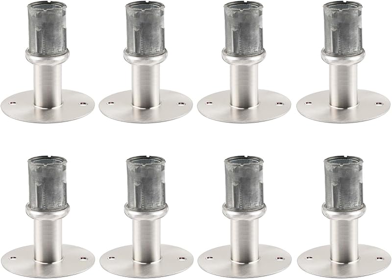 8 Pzas patas ajustables acero inox para base redonda 3.5"