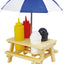 Set mesa picnic con paraguas 7.08x4.72x9.44pulg