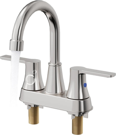 Grifos baño 3 agujeros 4pulg negro mate 2manijas