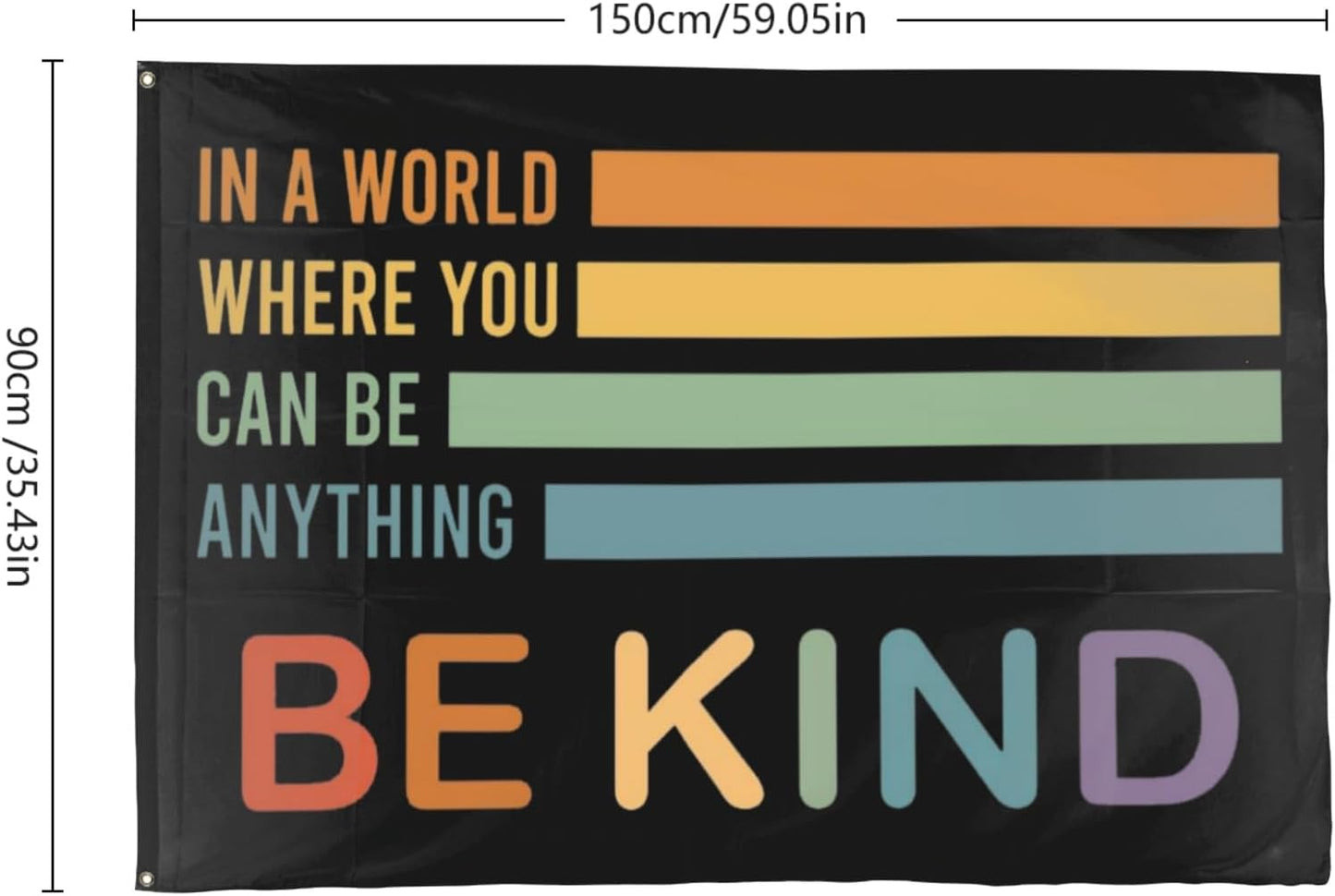 Bandera decoración pared jardín 3x5ft texto en inglés