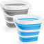 2 Cubos Plástico Plegables 2.6gal para Senderismo Campamento
