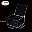 Caja acrílico transparente con tapa bisagra organiz.