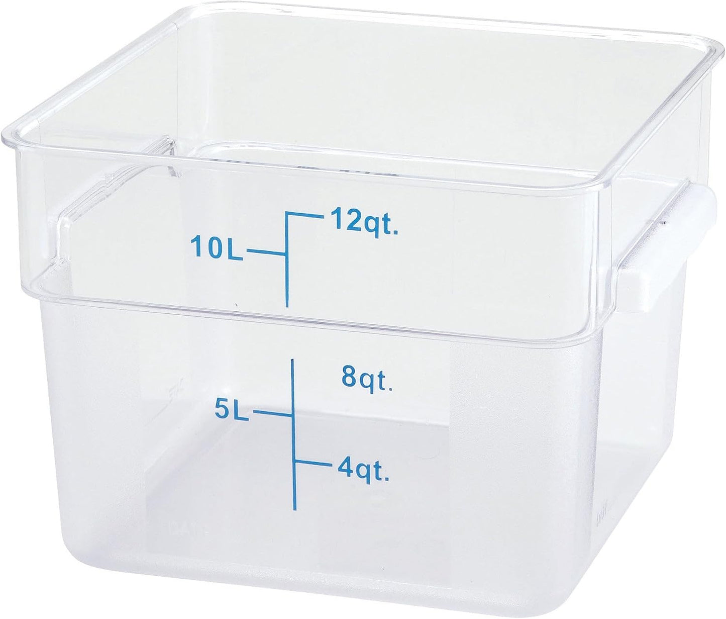 Recipiente cuadrado almacenamiento 11.36L transparente