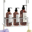 Organiz. baño acero inox con ganchos giratorios