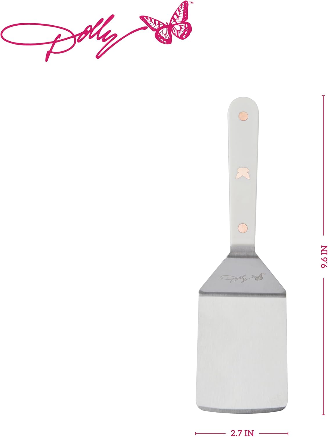 Espátula acero inox biselada mango triple remachado para cocina