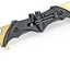 Cuchillo BAT negro plegable 2 hojas dorada