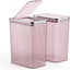 2 Cubos Basura Plástico 10L Tapa Desplegable Morado