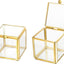 2 Cajas Cristal para Joyería Anillos Aretes Regalo Boda