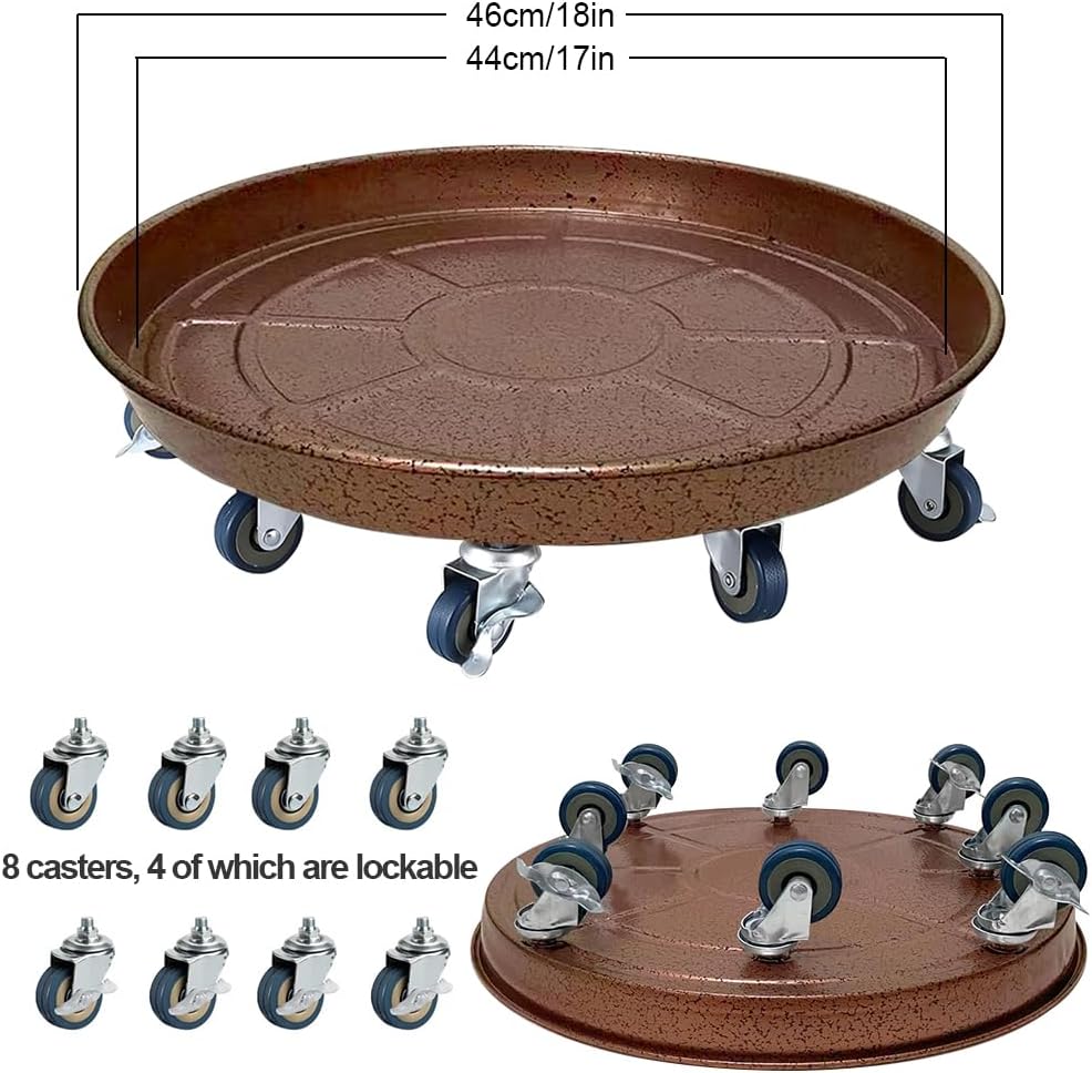 Carrito rodante para plantas 18" bronce