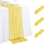 Paquete de 3 caminos de mesa amarillo claro gasa bohemio para bodas y fiestas