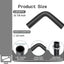 Set 2 mangueras combustible 1 1/2" 90grados 8 abrazaderas