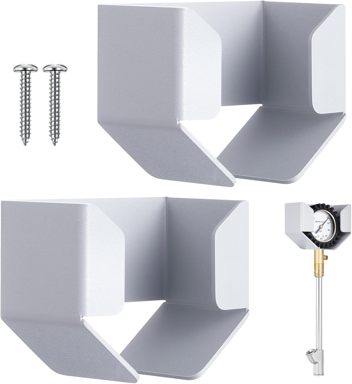 Soporte aluminio 2 pzas para medidor neumático