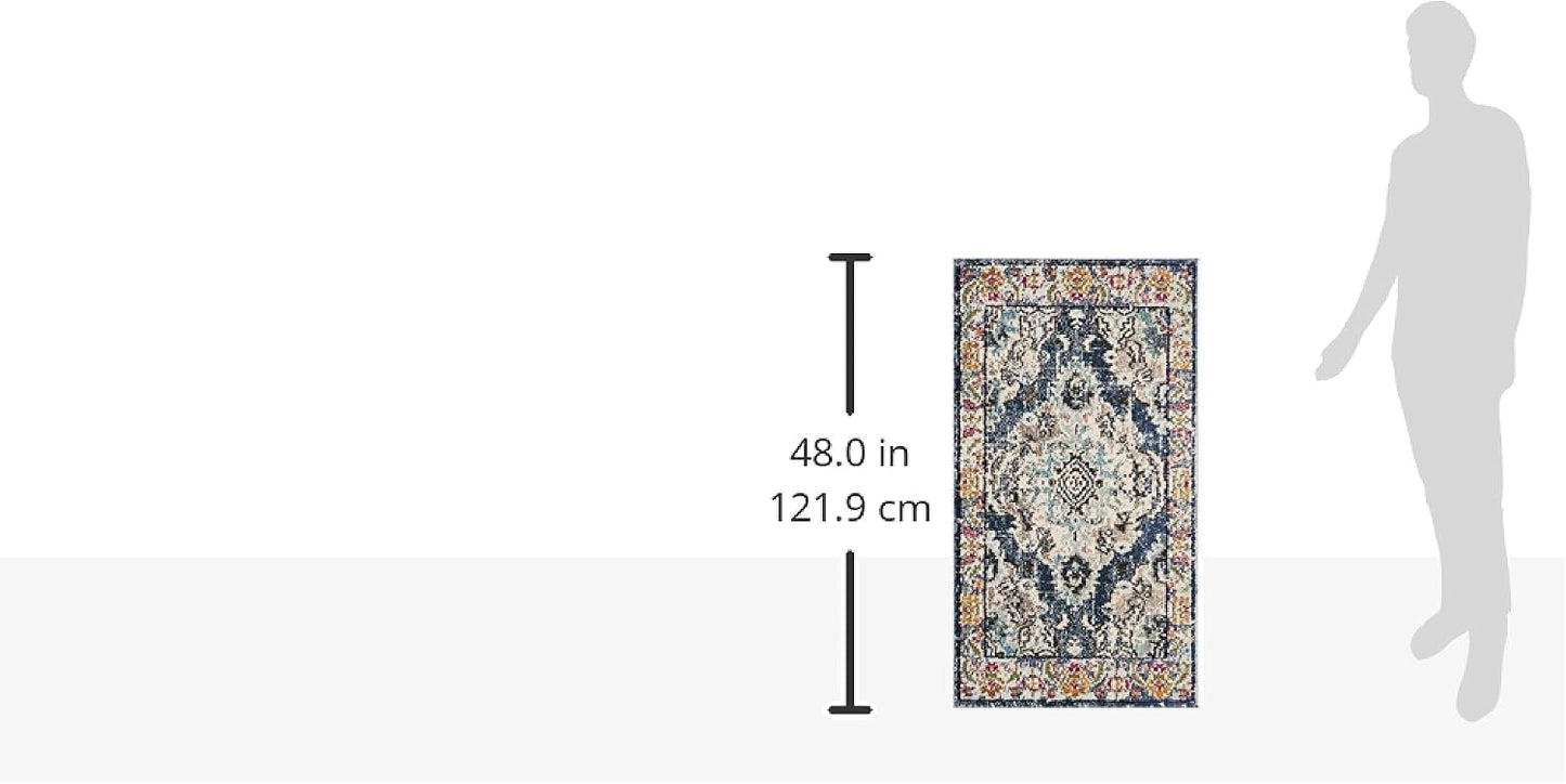 Tapete decorativo Monaco 2'2x4' naranja celeste desgastado