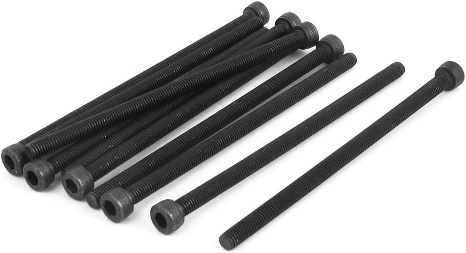 Tornillos hexagonales m5x100mm cabeza hueca 10 pzas negro