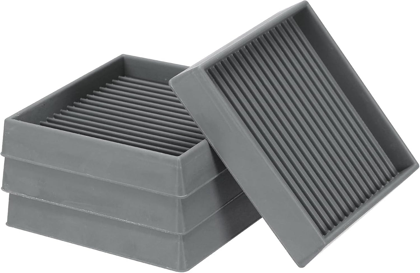 Almohadillas antideslizantes para muebles 3x3pulg set 4 color gris