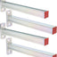 4 Soportes Acero 16" para Estantería y Tubos