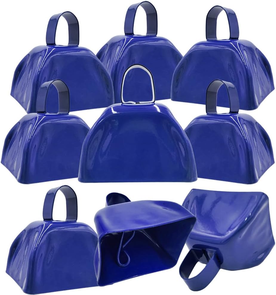 Campana metal para animar 3pulg azul set 6