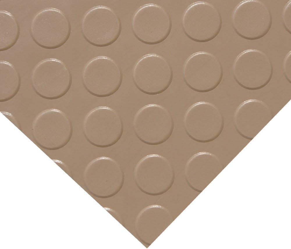 Piso PVC metálico con círculos relieve