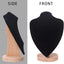 Soporte bambú para collar organiz. joyas estante negro