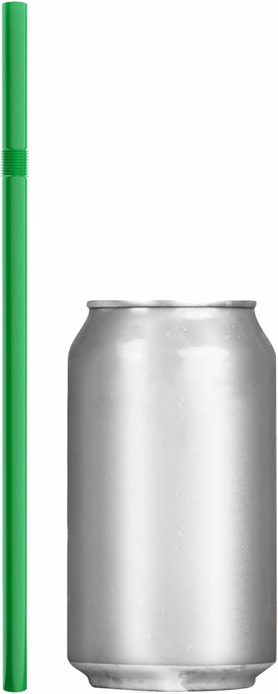 Pajitas plástico flexibles 7.75x0.23pulg 250 verde
