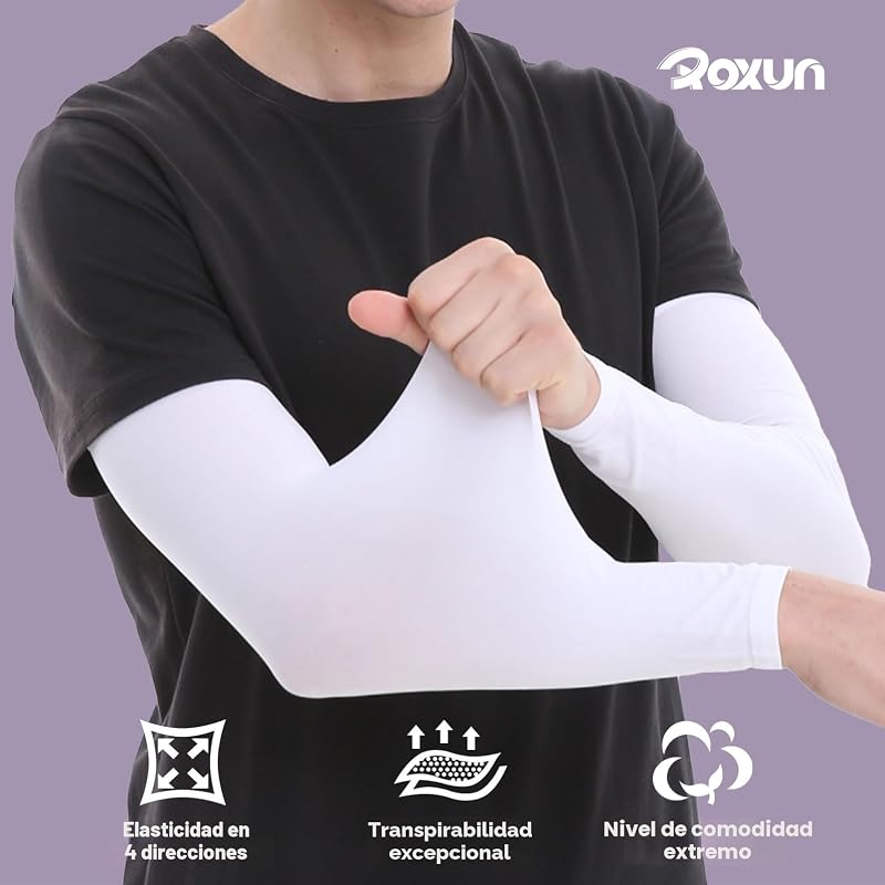 Mangas compresión deportiva UV refrescante hombre/mujer