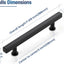 30 Manijas Acero Inox 5pulg Negro Mate Tiradores Cuadrados