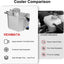Tanque refrigerante universal aluminio plateado 1L