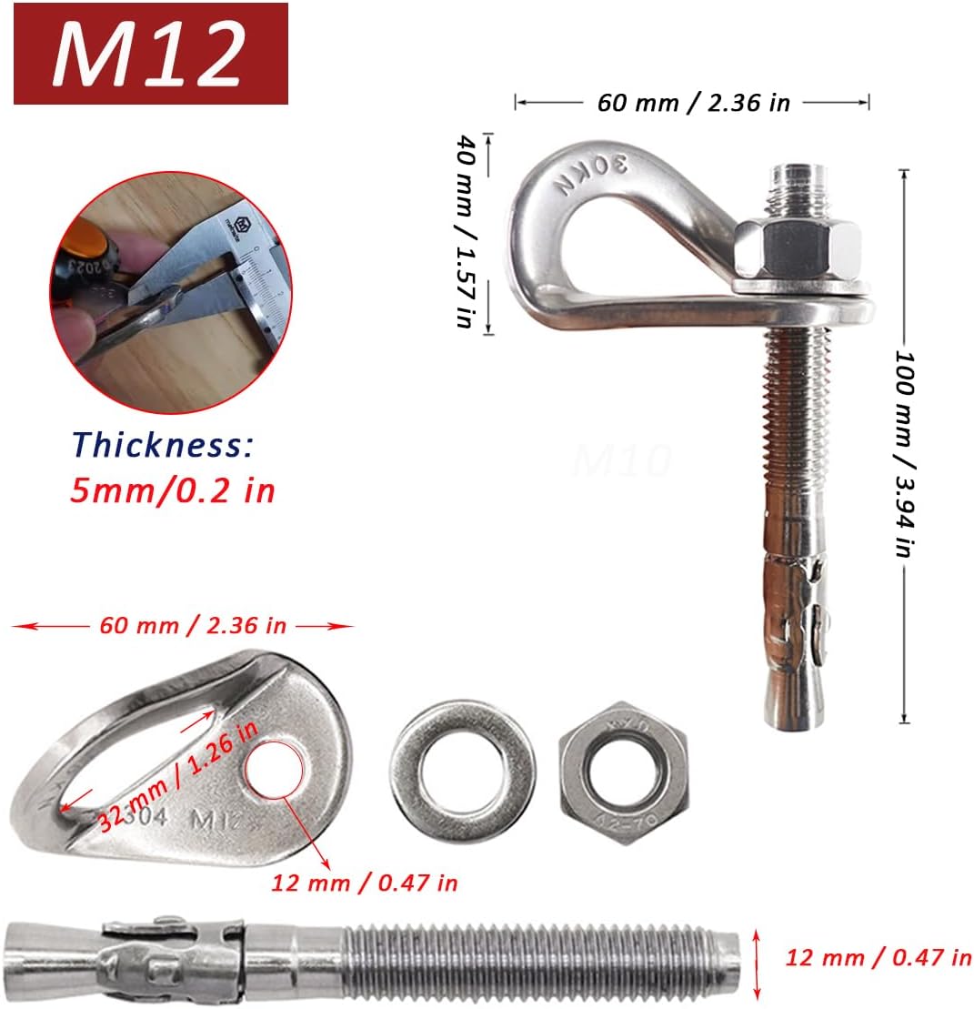 Kit pernos escalada acero inox 1/2" paredes
