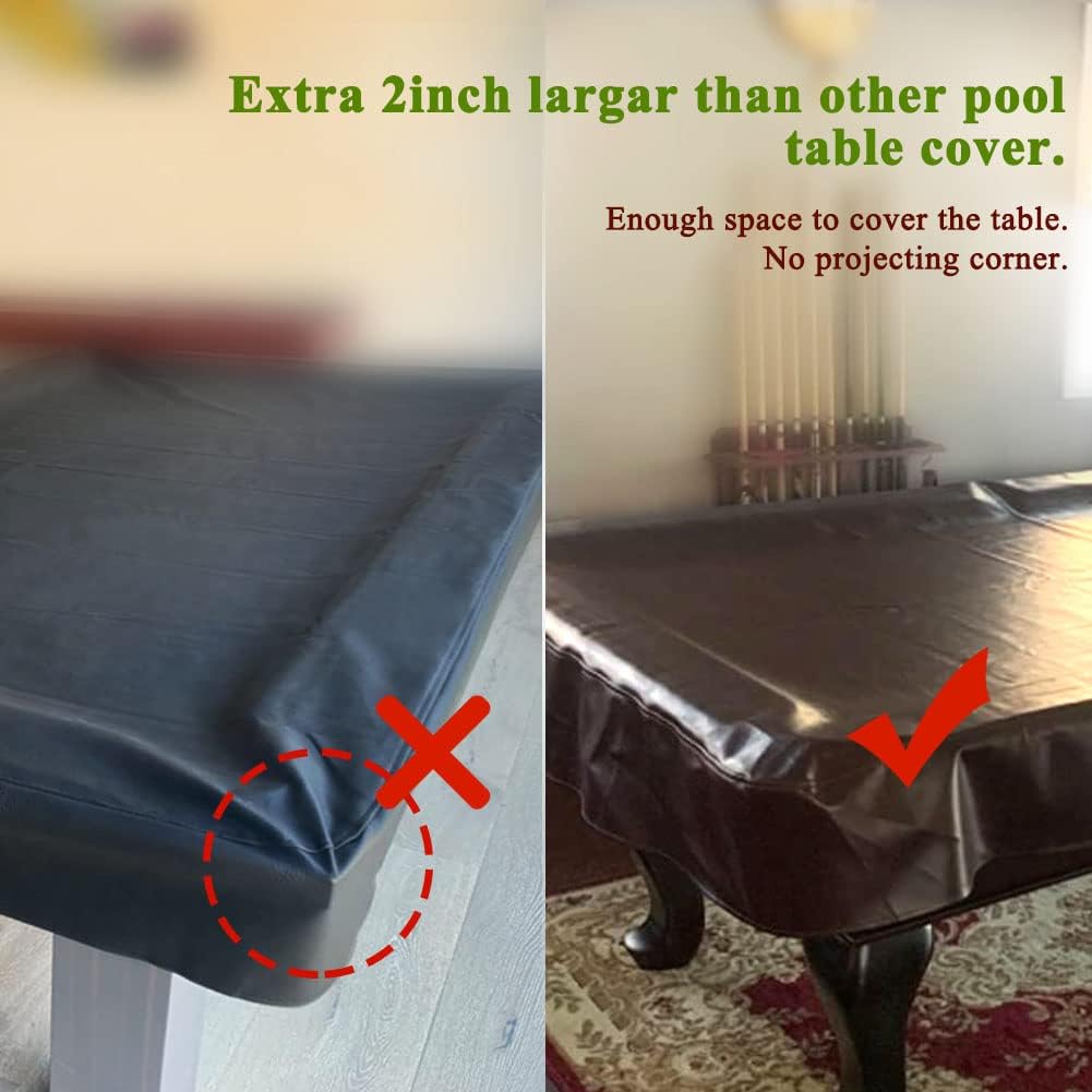 Funda mesa billar exterior cuero resistente 7ft marrón