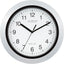 Reloj pared analógico atómico 10pulg color plata