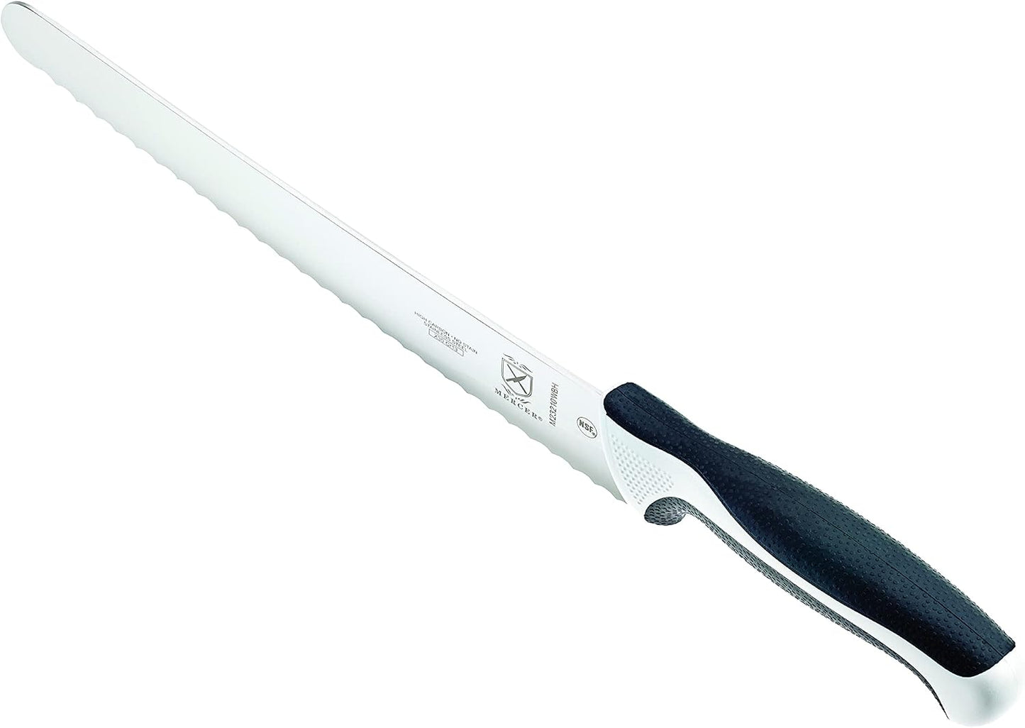 Cuchillo pan borde ondulado 10pulg color blanco