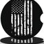2 Pzas Posavasos Coche Bandera Americana Negro Absorbente