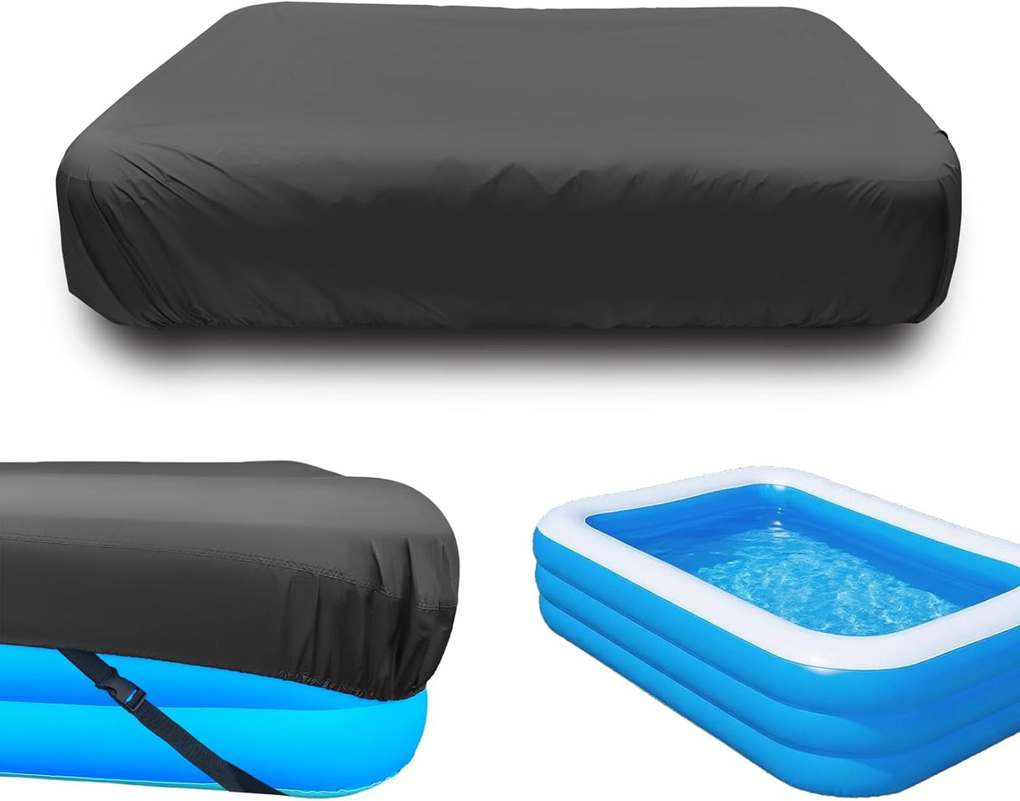 Cubierta inflable piscina rectangular 130x84" jardín