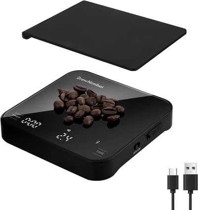Báscula café digital 4.4lbs temporizador 4 modos negro
