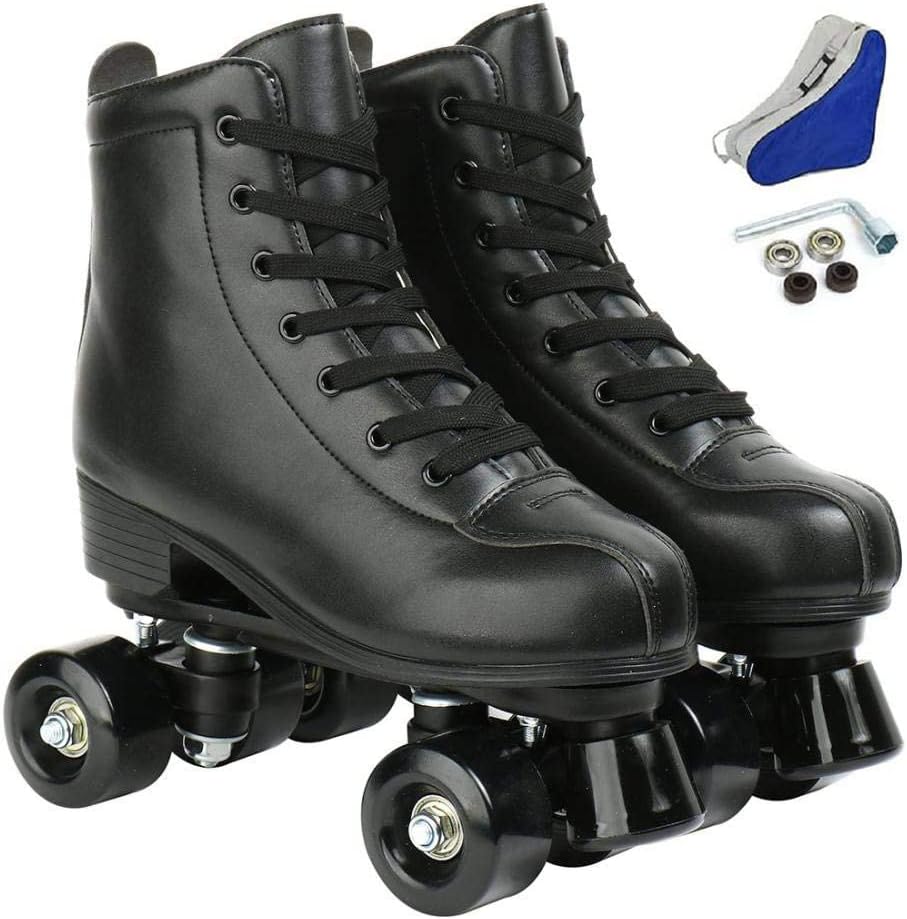 Patines de 4 ruedas para unisex con cuero PU