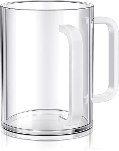 Taza lavado manos asas dobles 5pulg acrílico transparente