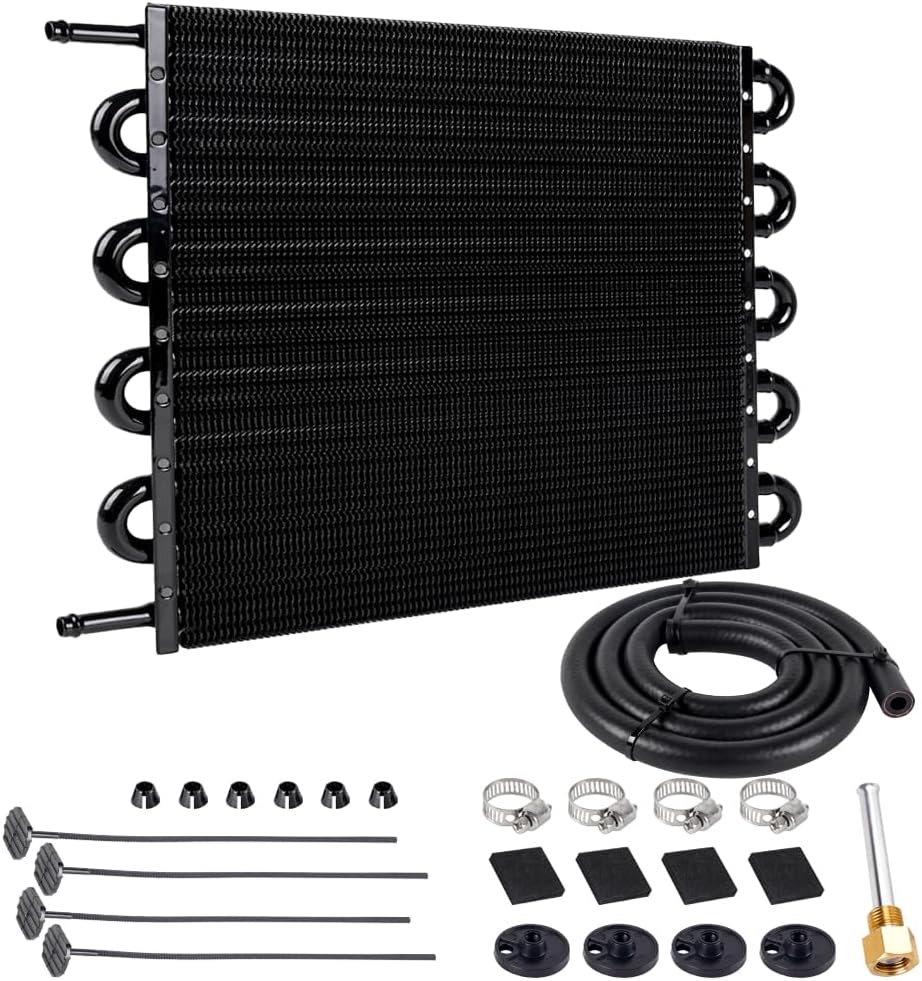 Kit enfriador aceite transmisión aluminio 10 pasos negro