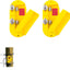 Interruptor corte eléctrico cerco plástico amarillo pack 2