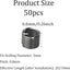 50 Pzas insertos rosca M5 x 0.031pulg acero inox 304