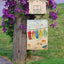 Bandera jardín verano 12.5x18" arpillera doble cara