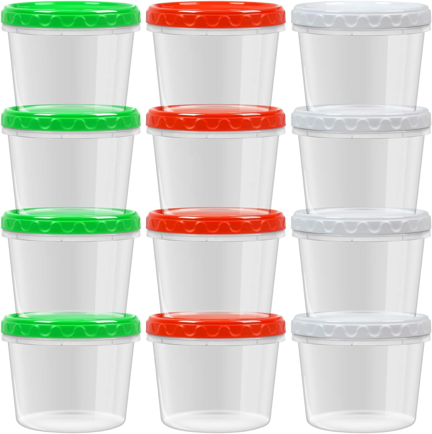 Recipientes plástico 32oz 12uds reutilizables airtight