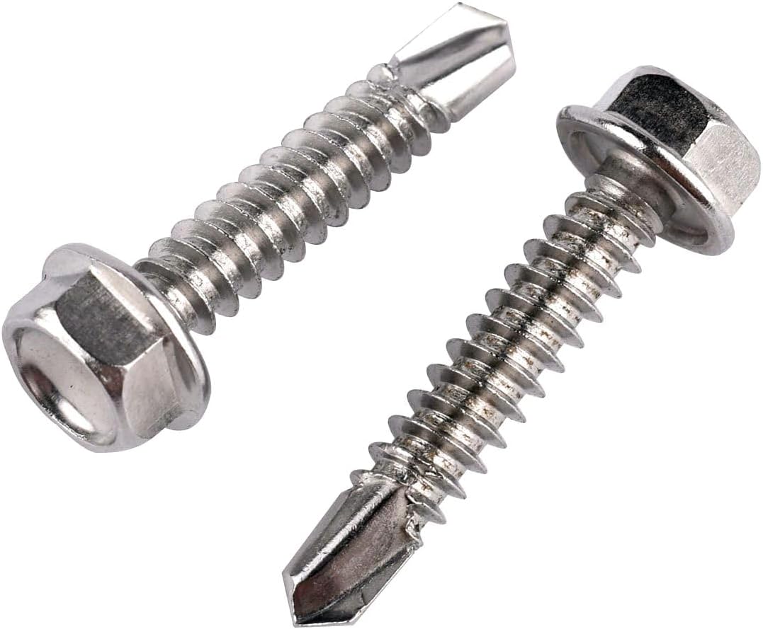 Tornillos autoperforantes hex 1-1/4 pulg acero inox 410 30uds